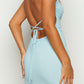 Honorata blue mesh mini dress