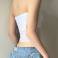 White Panel Mesh Bandeau Top