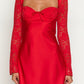 Romancia Rotes Langarm Minikleid