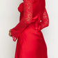 Romancia Rotes Langarm Minikleid