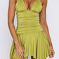 Paula mini dress – olive green