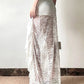 White Vintage Sheer Lace Midi Skirt