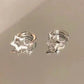 Silver Sweet Hollow Out Star Rhinestone Hoop Earring