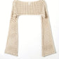 Y2K Vintage Crochet Cropped Sweater with Flared Sleeves 