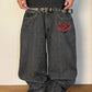 Black American Retro Hiphop Boyfriend Jeans