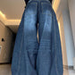 Blue vintage straight boyfriend jeans