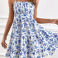 Vintage Floral Ruffle Sleeveless Cami Dress