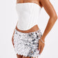 Ornella mini skirt - silver