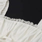 White Y2K Square Neck Lace Splice Tie Front Tank Top/White Y2K Square Neck Lace Splice Tie Front Tank Top