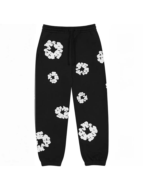 Multicolored 2000s floral print sweatpants