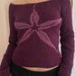 Mehrfarbige 2000er Jacquard Rundhals Langarmstrickwaren