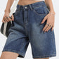 Blue vintage denim bermuda shorts