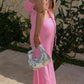 Angelica Rosa mesh maxi dress 