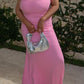 Angelica Rosa mesh maxi dress 