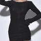 Black vintage mini dress with open back and lacing