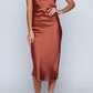 Vicenza Rust Slip Midi Dress