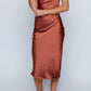Vicenza Rust Slip Midi Dress