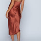 Vicenza Rust Slip Midi Dress
