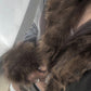 Black American style leather jacket with fur collar and patchwork