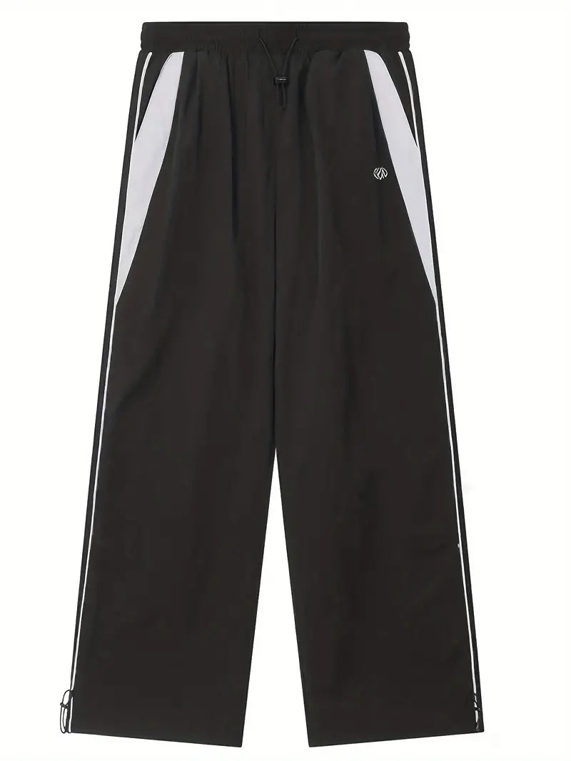 Men's Contrast Colors Hip Hop Drawstring Baggy Sweatpants