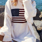 Vintage USA Flags Jacquard Pullover Sweater