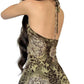 Green vintage leopard print halter top