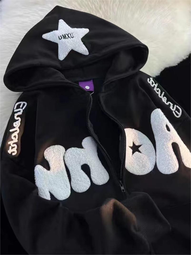 Oversize Hoodie with Y2K Print
