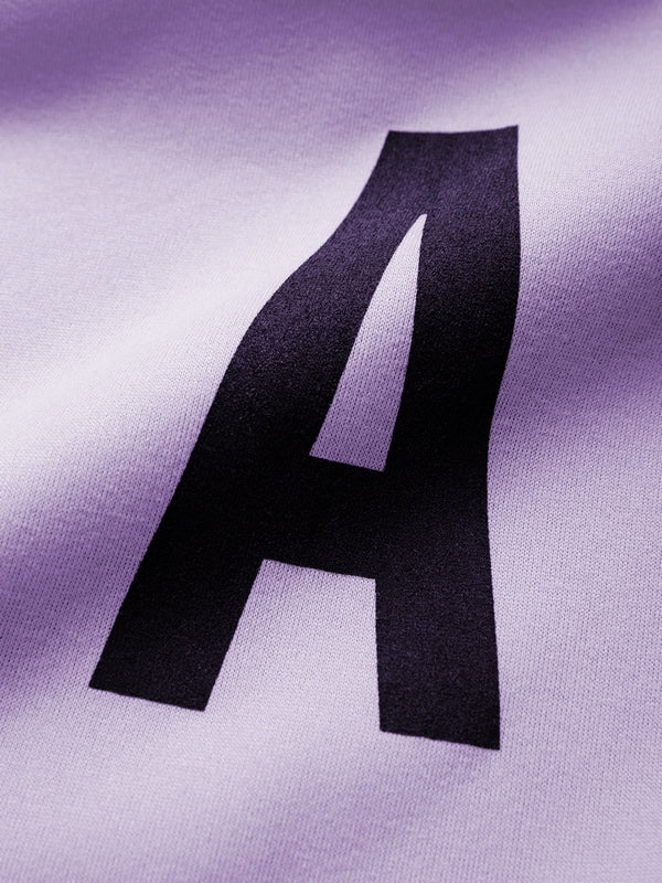 Purple Hip Pop Oversize Letter Print Hoodie