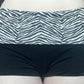 Vintage stitching shorts with zebra print