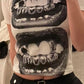 Punk T Shirt with short sleeve and tooth print