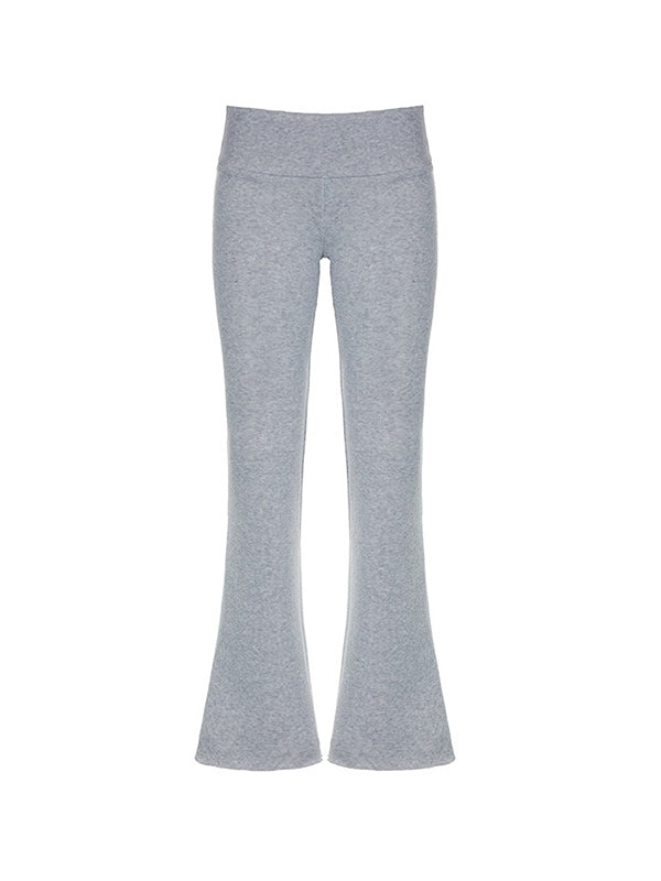 Grey Vintage Low Rise Flared Pants