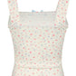 Yellow Y2K Bow Tie Floral Cami Tank Top