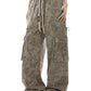 Kaffeefarbene Vintage Wasteland Camouflage Cargo Hosen