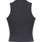 Grey hip hop tank top with round neck and letter print