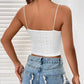 Vintage broderie anglaise cami crop top with lace