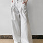 White Vintage Baggy Stripe Cargo Pants