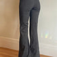 Dark Grey Vintage Pleated Flared Pants