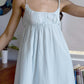 Light Blue French A-Line Mini Dress