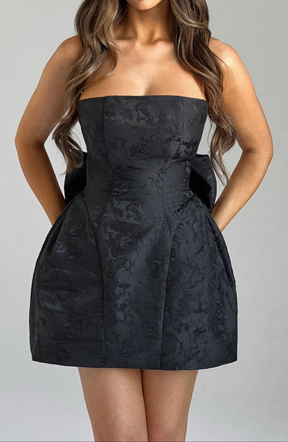 Ludovica Mini Dress – Black