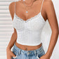 Vintage broderie anglaise cami crop top with lace