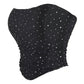 Vintage Simple Rhinestone Bandage Corset Top