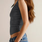 JY Gray Vintage Ribbed Slim Fit Tank Top/Gray Vintage Ribbed Slim Fit Tank Top