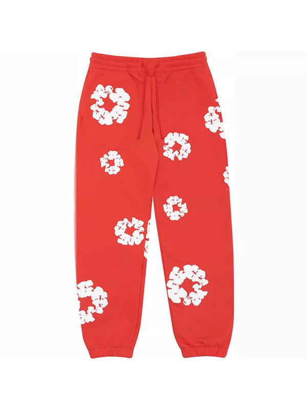 Multicolored 2000s floral print sweatpants