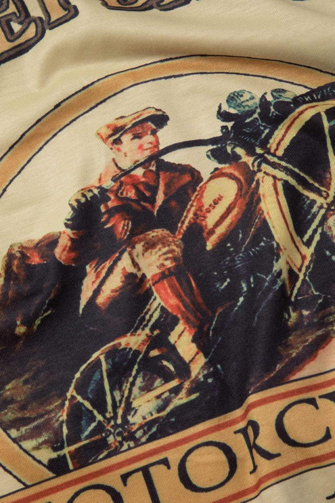 Khaki Retro Motorcycle Graphic Print Sleeveless T Shirt