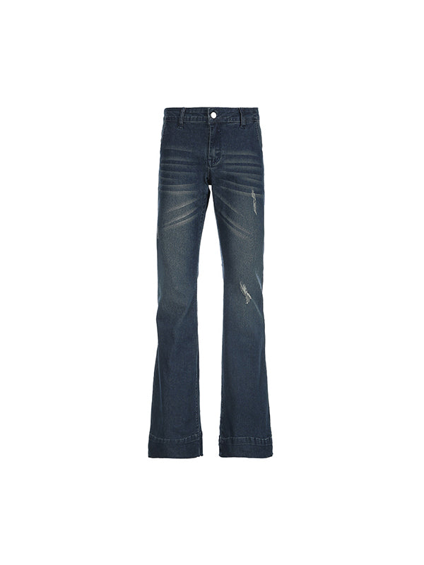 Blaue Retro Sexy Niedrigbund Flare Jeans