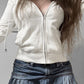 Beige vintage style jacket in a fashionable versatile design with contrasting colors