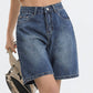 Blue vintage denim bermuda shorts