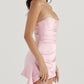 Pink Cute Strapless Corset Party Mini Dress