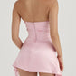 Pink Cute Strapless Corset Party Mini Dress