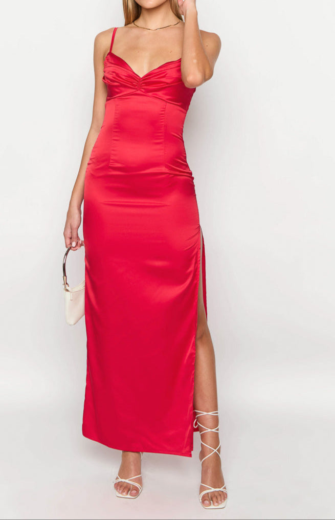 Zoe Rotes Maxikleid